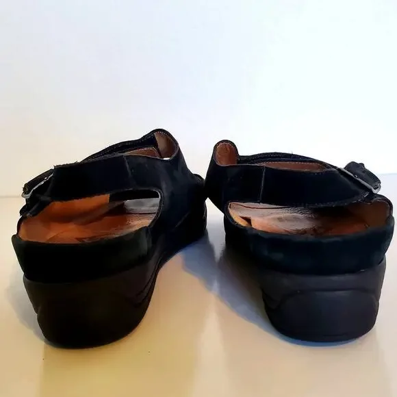 Fits by Theresia Leather Sandals Size 6 Slip on Comfort Shoes Open Toe and Heel - Picture 6 of 7
